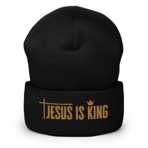 Jesus is King Cuffed Beanie