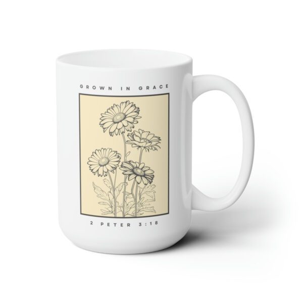 Grow in the Grace Ceramic Mug 15oz - Image 3
