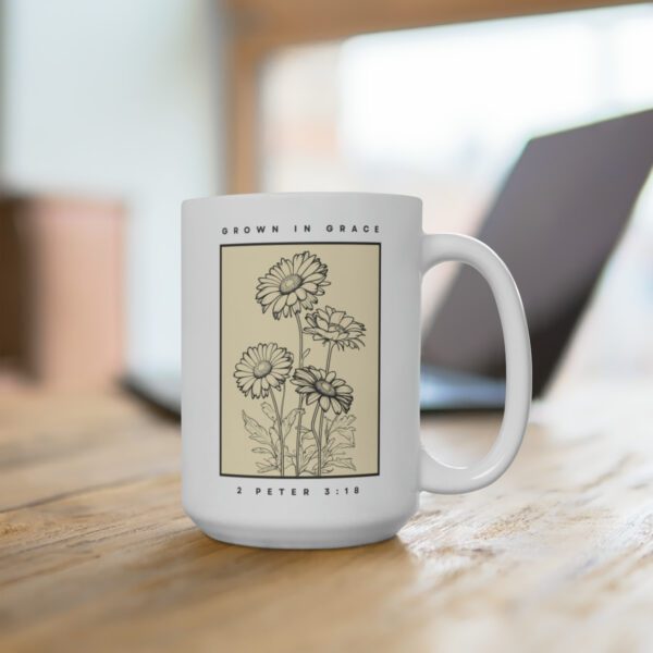 Grow in the Grace Ceramic Mug 15oz - Image 4