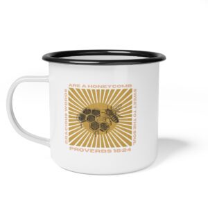 Word Like Honeycomb Enamel Camp Cup