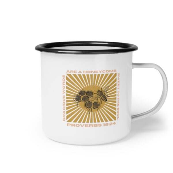 Word Like Honeycomb Enamel Camp Cup - Image 3