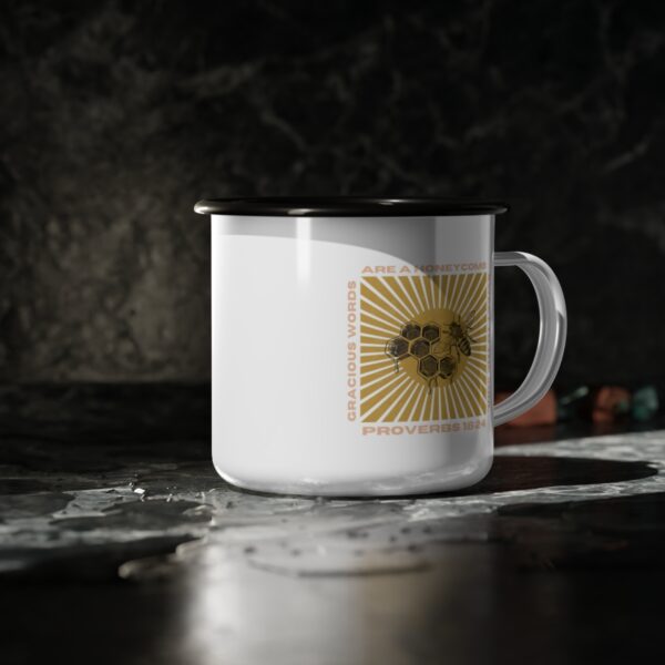 Word Like Honeycomb Enamel Camp Cup - Image 4