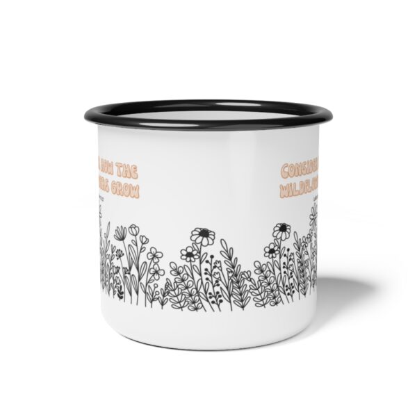 Consider How The Wildflowers Grow Enamel Camp Cup - Image 2