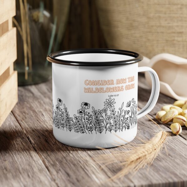 Consider How The Wildflowers Grow Enamel Camp Cup - Image 5